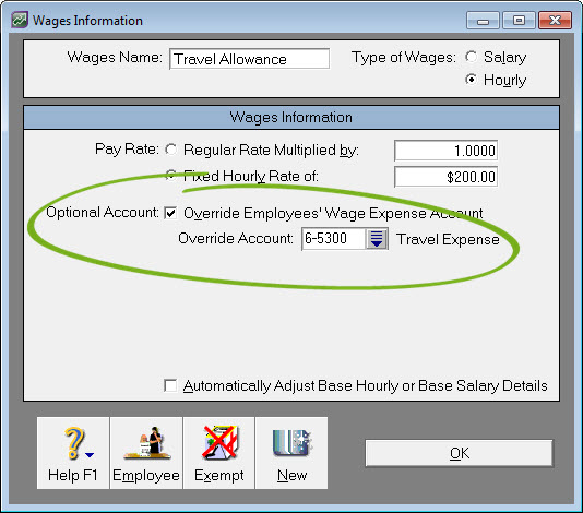 Example travel allowance wage category Example travel allowance wage category