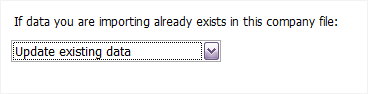 Update existing data option Update existing data option