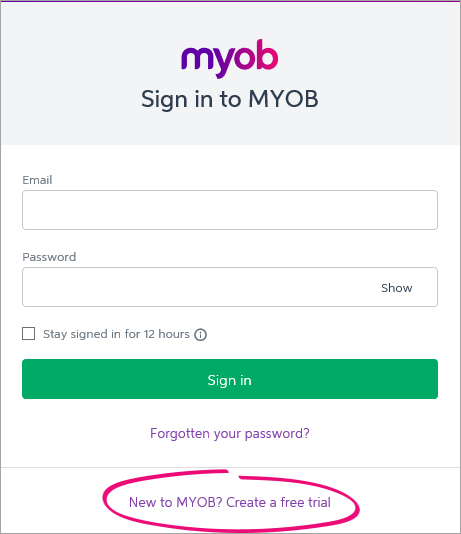 Signing up and signing in to MYOB Essentials - MYOB Essentials ...