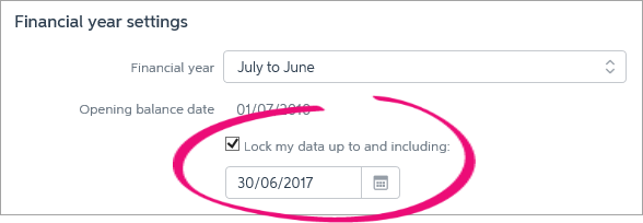 Lock my data option selected with date entered Lock my data option selected with date entered