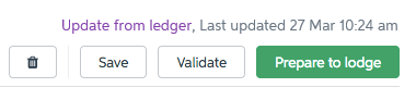 Update from ledger