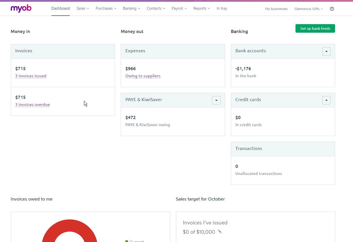 Animation showing invoice being deleted