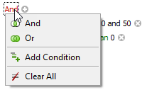 Choose to filter using And or Or conditions
