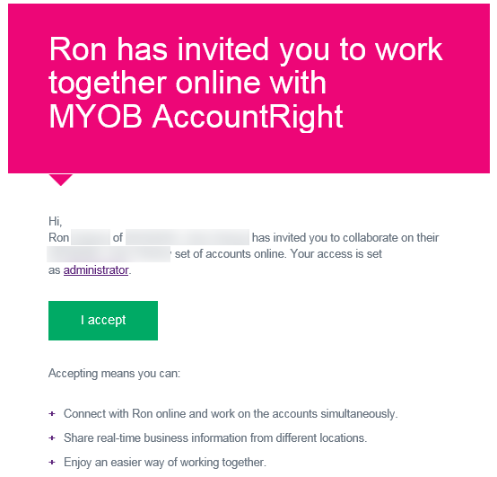 Invitation to work online email