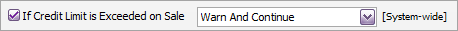 Credit limit preference selected Credit limit preference selected