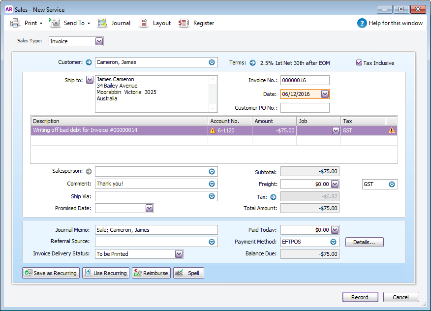 Sample Chart Of Accounts Myob