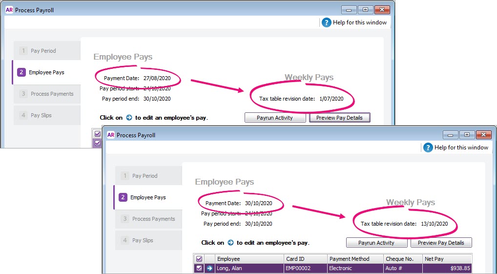 Payg Tax Tables Myob Accountright Myob Help Centre