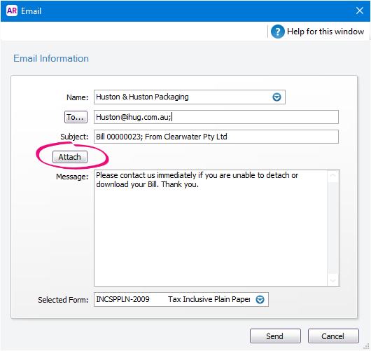 Attach to email Attach to email