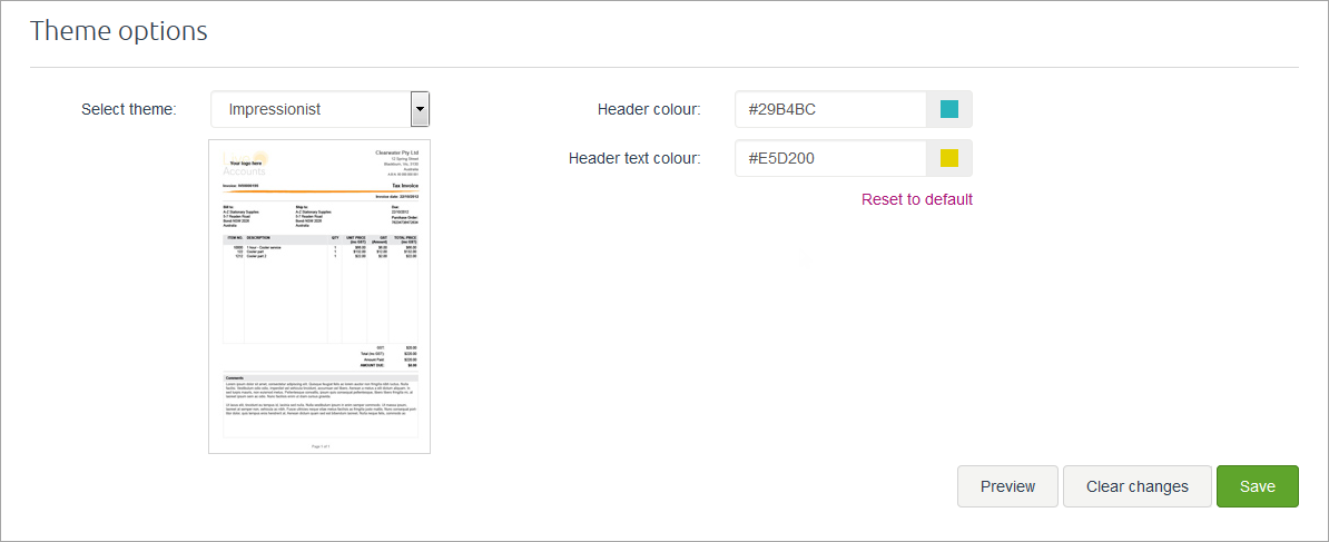 example invoice preview