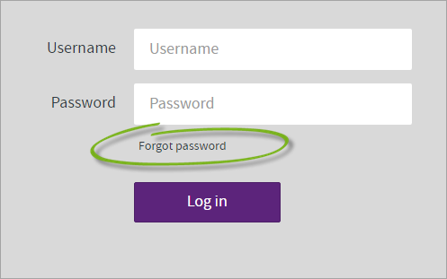 super portal login screen with forgot password highlighted