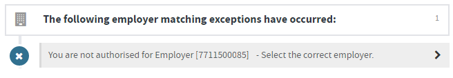 example employer matching exception