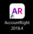 AccountRight 2018.4 desktop shortcut
